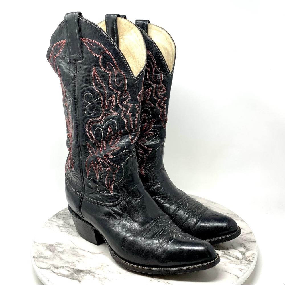 Rio Bravo Leather Western Boots 9.5 Mens Rodeo Barn Cowboy Riding Utility Work